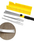 Miter Box And Saw Kit With 12 Inch Japanese Saw Fine And Coarse Cutters Handle And Screw For Accurate Wood Plastic And Soft Metal Cuts