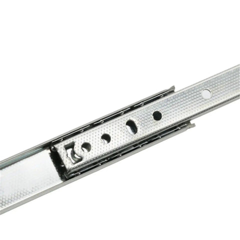 Top Mount Telescopic Drawer Slides Two Section 27 Mm Wide Zinc Plated Steel Hanging Drawer Rail for Kitchen Cabinets