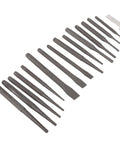 16 Piece Mechanics Punch And Chisel Set With Pin Center Taper Punches Cold Chisels Premium Heat Treatment Steel Heavy Duty Anti Rust Impact Proof Tool Kit For Auto Shop And Garage Repair Jobs laid out on white