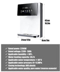 Wall Mounted Instant Hot Water Dispenser With Led Touchscreen And Child Lock, Quick Boil On Tap For Boba Tea Coffee Office Or Restaurant White