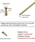Straight Up Heavy Duty Shelf Guard Rails Four Pack With Rust Resistant Aluminum Posts And Sturdy Tipping Spindles For Zero Fuss Organization On Any Standard Wooden Bookshelf Or Desk Rail, brass connector and shelf guard details.
