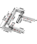 One Set Pivot Door Hinge For Wooden Doors With 360 Degree Rotation, Easy Swing Revolving Interior Door Hardware, dimensions view