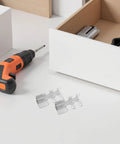 Heavy Duty Metal Corner Protectors Set For Jewelry Boxes Tables And Trunks Easy Install with orange screwdriver and drawer
