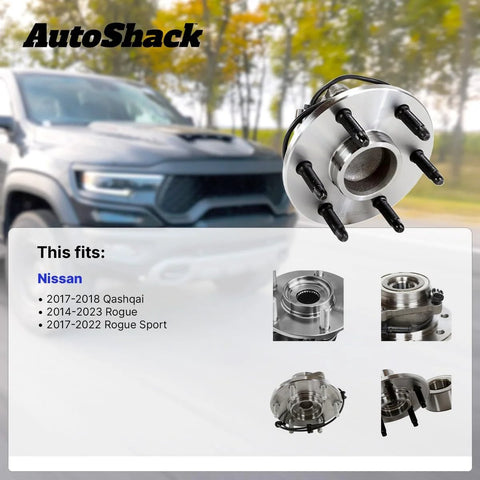 Front Wheel Hub Bearing Assembly With ABS Replacement For 2014 Through 2023 Nissan Rogue And 2017 Through 2022 Rogue Sport