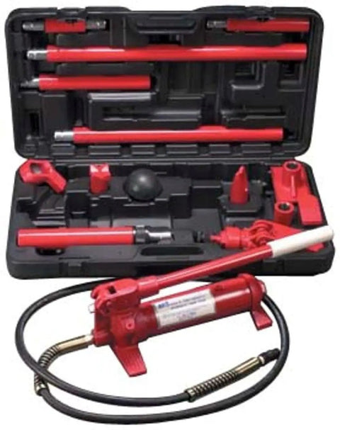 No Fuss 10 Ton Hydraulic Pressure Tool Set With Dual Speed Pump And Precision Gauge Heavy Duty Carry Case for auto repair tools.