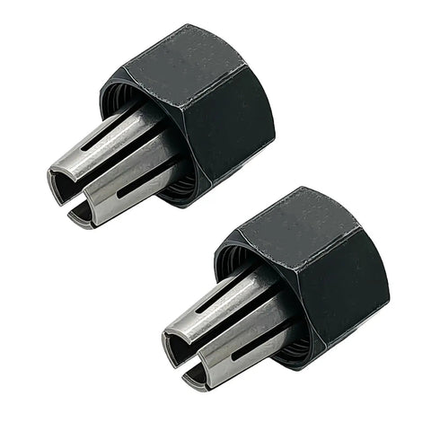 Two-pack collet chuck and nut assembly for routers. Beef Up Your Router With Replacement One Quarter Inch Collet Chuck And Nut Assembly For Dewalt DWP611 DWP611PK DCW600B DCW600B CA And Porter Cable 450 450PK 4512 Routers Two Pack Collet Nut Kit.