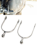 Stainless Steel Horse Spurs With Smooth Roller Ball For Boots Western Cowboy Equestrian Gear English Spur For Training Dressage Ranch Riding Recreation 2 Pack