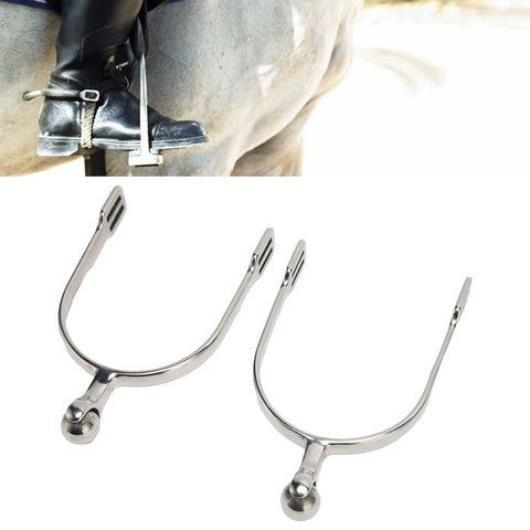 Stainless Steel Horse Spurs With Smooth Roller Ball For Boots Western Cowboy Equestrian Gear English Spur For Training Dressage Ranch Riding Recreation 2 Pack