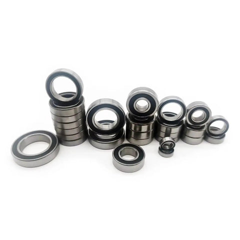RC Flange Bearing Kit For Maxx And Slash Short Course Trucks, 26 Pcs Chrome Steel Ball Bearings, Black Rubber Sealed
