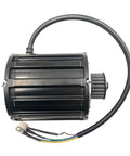 Drop In Qs120 2000W Pmsm Mid Drive Motor With Belt Pulley Or 428 Sprocket for Electric Moped showing black motor with wiring.
