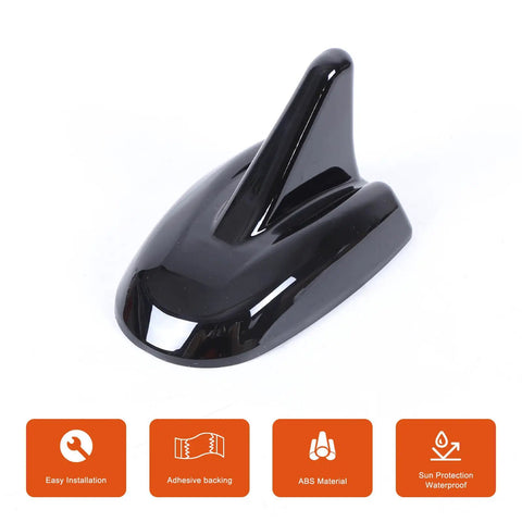 Maserati Ghibli Quattroporte Roof Shark Fin Antenna Cover Cap Trim Upgrade For 2017 2018 2019 2020 2021 2022 2023 2024 Black Exterior Decoration Accessory Built From Premium ABS Easy Fit And Dope Finish