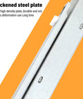 Close-up of thickened steel plate of Premium Undermount Drawer Slides Featuring Buttery Smooth Soft Close Action Rock Solid Steel Frame.