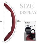Slick And Hella Comfortable Premium Perforated Leather Steering Wheel Cover size display 12.6in height 15in diameter wine red.