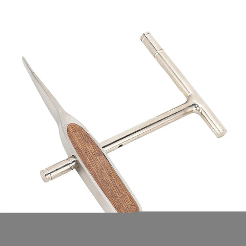 Stainless Steel Manual Wire Clamp Tool For Home Auto Pipeline And Industrial Repairs Heavy Duty Wire Gripper For Securing Parts And Holding Materials Steady During Assembly To Prevent Slippage And Ease Tightening, silver and wood handle