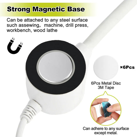 Magnetic Quilting Light With Crosshair Guide Adjustable Red Laser strong magnetic base and 6 metal discs