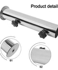 Heavy Duty Granite Umbrella Stand stainless steel sleeve featuring adjustable knobs and base details for sturdy fit