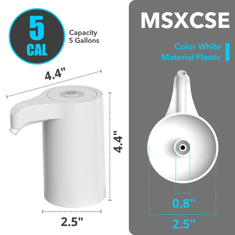 USB Charging Water Bottle Pump Dispenser For 5 Gallon Jugs Universal Portable Water Dispenser dimensions and design
