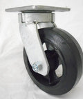 Tough As Nails 6 Inch Rubber Rollers With Steel Hub Kingpinless Casters includes a swivel unit for heavy duty carts.