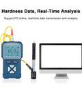 Hella Accurate Digital Leeb Hardness Tester For Metal Workpieces With Swift Multi Value Readings Fast Data Logging And Rock Solid Industrial Grade Construction next to monitor.