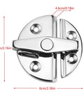 316 Stainless Steel Boat Door Catch Latch 55mm Round Twist Lock For Boats And Outdoor Cabinets Saltwater Ready Corrosion Resistant