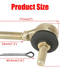 10mm Left And Right Go Kart Tie Rods Set For Taotao 125cc And 110cc Dirt Bike Durable Replacement Steering Linkage For Chinese Mini Quads And ATVs Heavy Duty, 77mm size shown