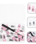 Heavy Duty Vacuum Tire Repair Nail Set With Sharp Cutter Blades And Tough Rubber Screw Plugs For Cars And Trucks Quick Puncture Fix Road Ready No Sweat Gearhead Kit in clear case with pink rubber plugs