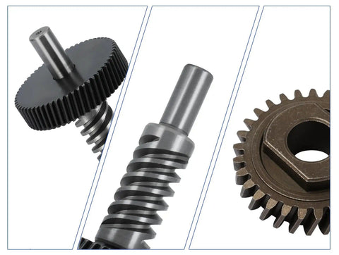 Beefy Worm Gear Kit For 5 Qt And 6 Qt Stand Mixers Replacement Parts With Beveled Gears, Gasket, Retaining Ring Pliers, Includes 9706529, 9709231, 9703337 And 9709511 To Restore Torque And Smooth Operation detailed gears components view
