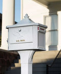 Hamilton Large Capacity Cast Aluminum Post Mount Mailbox Built To Last With Side Door Access And Locking Compartment by house steps