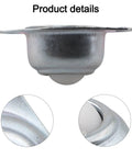 Close-up of a galvanized mount for Heavy Duty Nylon Ball Casters Gliding Smooth As Butter With Quiet Roller Wheels.