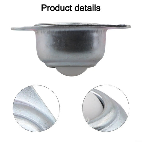Close-up of a galvanized mount for Heavy Duty Nylon Ball Casters Gliding Smooth As Butter With Quiet Roller Wheels.