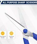 24 Pack Bulk 8 Inch All Purpose Heavy Duty Scissors Workhorse For Office School And Home With Stainless Steel Blades