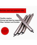 Spring Loaded Stainless Steel Conveyor Idler Roller, Heavy Duty Bearing Drum for industrial use, featuring flexible rotation.
