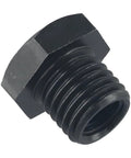 Black steel wood lathe chuck adapter, hex nut body, M18x2.5 to 1-8TPI threads