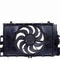 Knockout Direct Swap Tesla Model 3 Radiator Cooling Fan Assembly With Brushless Motor Fits 2017 Through 2021 showing front view with fan blades.