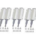 Magnetic Cabinet Door Latches Set 1 3 5 Pack Handle Free Touch Release Aluminum Alloy Buffers with screws shown