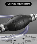 8mm Primer Bulb Hand Fuel Pump for Marine Boat Car and Motorcycle Five Sixteenth Inch Black Rubber Fuel Line with one-way flow design