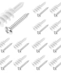 50 Sets Drywall Anchors And Screws Kit With Self Drilling Design In High Hardness Nylon And Iron for mounting on drywall walls