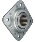 Beefed Up Heavy Duty Disc Harrow Flange Bearing Replacement For Drivetrain Bore One And Three Quarters Inch Bolt To Bolt Five And A Half Inches Compatible With Common Harrow Models Replaces DHU 211 822 200C Farm Equipment Accessory, shown at angle.