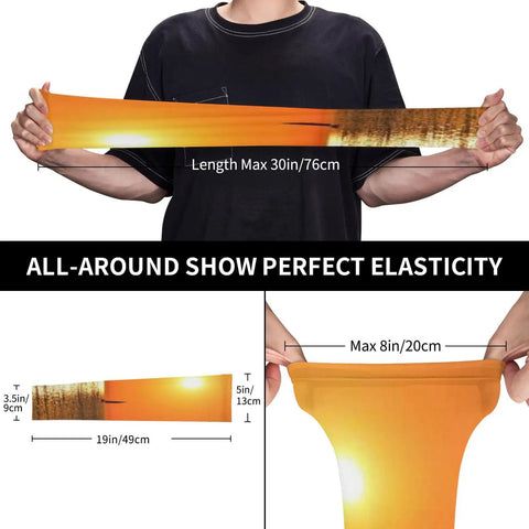 Ice Silk Arm Sleeves For Outdoor Use Moisture Wicking Breathable Long Sleeve With Thumb Hole Custom Pattern displayed
