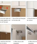 Ultra Thin Self Adhesive Magnetic Door Catch Set 2 Pieces No Drill Wardrobe Latch installation steps