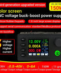 Buck Boost DC Adjustable Voltage Regulator Power Supply Module With 1.8 Inch LCD Display And Built In Buzzer Alerts