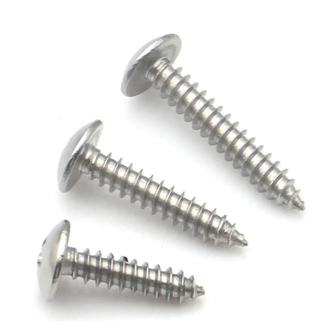 Pro Grade 304 Stainless Steel Phillips Recessed Head Self Tapping Wood Screws Set M3 And M4 Mushroom Head 6 To 40 Millimeters