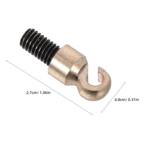 Must Have Grandfather Clock Weight And Shell Hook M6 Repair Parts showing brass hook with dimensions for vintage metal clocks