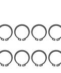 External Retaining Ring Set 30 Pcs 1.52 Inch Shaft Diameter 0.12 Inch Aperture 65MN Snap Clip Ring For Valves Bearings Machinery Black Durable Iron