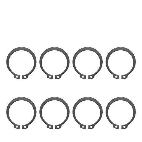 External Retaining Ring Set 30 Pcs 1.52 Inch Shaft Diameter 0.12 Inch Aperture 65MN Snap Clip Ring For Valves Bearings Machinery Black Durable Iron