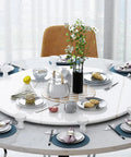 Marble Lazy Susan 360-Degree Rotating Serving Plate For Party-Ready Dining Tables 23 Inch Large Swivel Turntable with Food