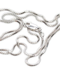 18 Inch 925 Sterling Silver Box Chain Necklace 1.2mm Wide With Lobster Clasp Made In Italy Dope Everyday Jewelry