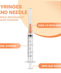 3ml Luer Lock Syringe 25 Gauge 1 Inch Individually Packaged 100 Pack Pro Grade Industrial Lab Tools, labeled parts shown