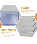 Heavy Duty Material Card Holder Rack For Office Document Organization, multi-pocket grey plastic card storage with smooth texture.