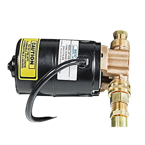 Replacement Electric Pump For Low Profile Oil Drains, Easy Install, High Flow Performance, brass fittings, black motor housing